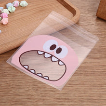 Load image into Gallery viewer, 50PCS Cute Cartoon Monster Cookie Candy Self-Adhesive Plastic Bags For Biscuits Snack Baking Package Supplies Christmas Decor