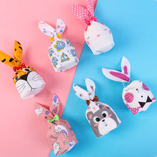 Load image into Gallery viewer, 50Pcs Cute Rabbit Ear Bags Cookies Candy Gift Plastic Bags Hallowen Baking Packaging for Biscuits Snack Party Supplies