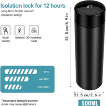 Load image into Gallery viewer, 500ML Intelligent Digital Thermos Water Bottle Touch Display Temperature Stainless Steel Insulated Bottle Garrafa Termica Agua