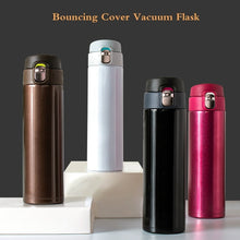 Load image into Gallery viewer, 500ML Stainless Steel Bouncing Cover Vacuum Flask Thermos Cup Coffee Tea Milk Thermo Bottle