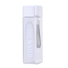 Load image into Gallery viewer, 500ml New Square Plastic Water Cup Simple Transparent Water Cup Outdoor Water Sports Cold Juice Cup Portable Portable Water Cup