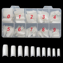 Load image into Gallery viewer, Half Cover False Nails Tips, 500pcs Acrylic Fake Nail Manicure Sets, French Style Artificial Nails with Designs For Nail Art