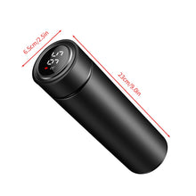 Load image into Gallery viewer, 500ml Smart Insulation Cup Vacuum Bottle Thermos 304 Stainless Steel Minimalist Water Bottle LCD Digital Screen Portable Cup