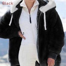 Load image into Gallery viewer, Women Warm Coat Zipper Overcoat Long Sleeve Solid Fluffy Fake Fur Outwear Thick Winter Casual