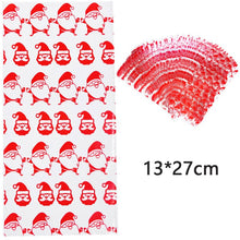 Load image into Gallery viewer, 50pcs Santa Claus Christmas Tree Elk Plastic Gift Bags for Christmas Gift Baking Candy Cookie Easter Egg Rabbit Packaging Bags
