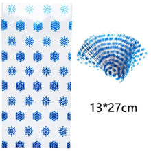 Load image into Gallery viewer, 50pcs Santa Claus Christmas Tree Elk Plastic Gift Bags for Christmas Gift Baking Candy Cookie Easter Egg Rabbit Packaging Bags