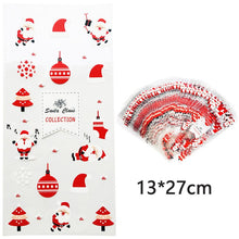 Load image into Gallery viewer, 50pcs Santa Claus Christmas Tree Elk Plastic Gift Bags for Christmas Gift Baking Candy Cookie Easter Egg Rabbit Packaging Bags