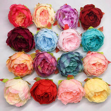 Load image into Gallery viewer, 50Pcs/Lot 10cm Peony Flower Head Artificial Flower For Wedding Party Home Decoration DIY Fake Flowers Wall Garland KY138