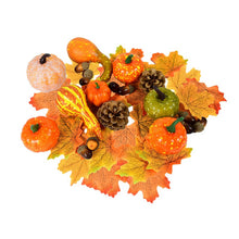 Load image into Gallery viewer, 50Pcs/Lot Mini Simulation Pumpkin Gourd Maple Leaf Pine Cones Props Happy Halloween Harvest Thanksgiving Party Home Decoration