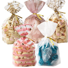 Load image into Gallery viewer, 50Pcs Plume Plastic Bag Easter Birthday Party Candy And Sweets Gift Bags Natal Present Anniversaire Gift Wrapping