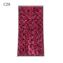 Load image into Gallery viewer, 50Pcs/Set Bath Body Flower Floral Soap Rose Flower Head Cheap Artificial Flower For Wedding Decoratio Valentine'S Day Gift
