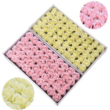Load image into Gallery viewer, 50Pcs/Set Bath Body Flower Floral Soap Rose Flower Head Cheap Artificial Flower For Wedding Decoratio Valentine'S Day Gift