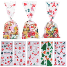 Load image into Gallery viewer, 50Pcs Xmas Cookie Packing Bags Christmas Cellophane Party Bags Treat Candy Bag Festival Party Favor Gift Merry Christmas Hallowe