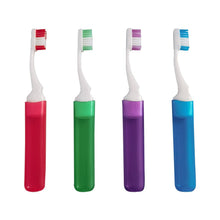 Load image into Gallery viewer, Travel Toothbrush Compact Folding Hygienic Pocket Holiday Camping Toothpaste