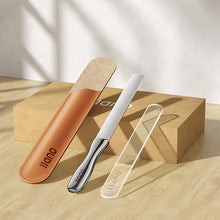 Load image into Gallery viewer, B12 ℗Llano Stainless Steel Nano Nail File with Anti-Slip Handle Free Leather Case
