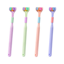 Load image into Gallery viewer, Three-Sided Toothbrush|Ultra Fine Soft Bristle Toothbrush|Macaron Triple Toothbrush Great for Autis