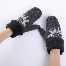 Load image into Gallery viewer, Winter New Christmas Deer Hot Drilling Women's Knitted Wool Finger Warm Gloves