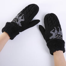 Load image into Gallery viewer, Winter New Christmas Deer Hot Drilling Women's Knitted Wool Finger Warm Gloves
