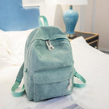 Load image into Gallery viewer, Women's Girl's Student Shoulder Corduroy Fashion Casual Backpack Bag Shoulder Bag