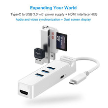 Load image into Gallery viewer, Llano Type-c to HDMI converter MackBook docking stations Type C to USB3.0 HUB PD charging function