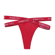 Load image into Gallery viewer, Sexy Cotton Women Thong Panties Underwear Woman Hollow Out Fashion Cross Letter Waist G-string Femme Brief Girls