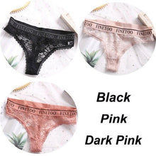 Load image into Gallery viewer, 3PCS/Set Women Lace Panties Sexy G-string Underwear Female Underpants Floral Solid Color Briefs Lingerie Sexy Thong Panties M-XL