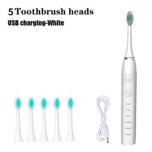 Load image into Gallery viewer, Ultrasonic Electric Toothbrush Rechargeable Tooth Brushes Washable Electronic Whitening Teeth Brush