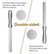 Load image into Gallery viewer, B12 ℗Llano Stainless Steel Nano Nail File with Anti-Slip Handle Free Leather Case