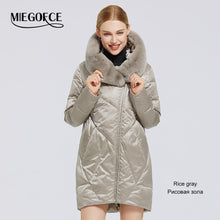 Load image into Gallery viewer, MIEGOFCE 2023 Winter New Women's Cotton Coat With Stylish Fur Collar Rex Rabbit Long Jacket Winter Women Parkas Windproof Jacket