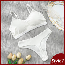 Load image into Gallery viewer, 5 Styles Wireless Hanging Neck Bra Set Women's Y-shaped Shoulder Strap Activity Bra Push-up Sports Seamless Short Vest