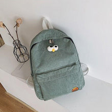 Load image into Gallery viewer, Large Capacity Cartoon Pendant Multi-Pocket Bookbag Women Backpack Travel Rucksack School Backpack