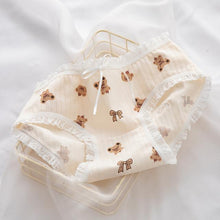 Load image into Gallery viewer, Lovely Printing Panties Women Cotton Underwear Girls Cute Plaid Underpants M-XL Comfortable Briefs Soft Female Lingerie