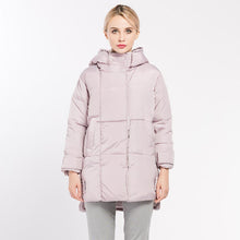 Load image into Gallery viewer, Women Fall Winter Jacket Coat Parka Cotton Medium Long Hooded Solid Color M-2XL