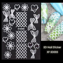 Load image into Gallery viewer, 5D Halloween Nail Art Stickers Spider Web Horror Eyes Face Pumpkin Nail Decals Embossed Designs Sliders Foils Manicure TRSTZ-5D