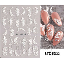 Load image into Gallery viewer, 5D Halloween Nail Art Stickers Spider Web Horror Eyes Face Pumpkin Nail Decals Embossed Designs Sliders Foils Manicure TRSTZ-5D