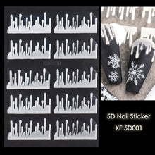 Load image into Gallery viewer, 5D Halloween Nail Art Stickers Spider Web Horror Eyes Face Pumpkin Nail Decals Embossed Designs Sliders Foils Manicure TRSTZ-5D