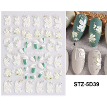 Load image into Gallery viewer, 5D Halloween Nail Art Stickers Spider Web Horror Eyes Face Pumpkin Nail Decals Embossed Designs Sliders Foils Manicure TRSTZ-5D