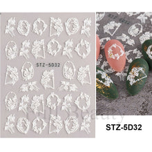 Load image into Gallery viewer, 5D Halloween Nail Art Stickers Spider Web Horror Eyes Face Pumpkin Nail Decals Embossed Designs Sliders Foils Manicure TRSTZ-5D