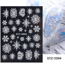Load image into Gallery viewer, 5D Halloween Nail Art Stickers Spider Web Horror Eyes Face Pumpkin Nail Decals Embossed Designs Sliders Foils Manicure TRSTZ-5D