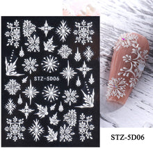 Load image into Gallery viewer, 5D Halloween Nail Art Stickers Spider Web Horror Eyes Face Pumpkin Nail Decals Embossed Designs Sliders Foils Manicure TRSTZ-5D