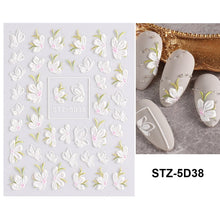 Load image into Gallery viewer, 5D Halloween Nail Art Stickers Spider Web Horror Eyes Face Pumpkin Nail Decals Embossed Designs Sliders Foils Manicure TRSTZ-5D