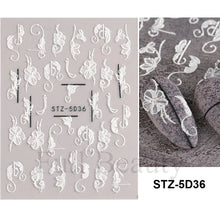 Load image into Gallery viewer, 5D Halloween Nail Art Stickers Spider Web Horror Eyes Face Pumpkin Nail Decals Embossed Designs Sliders Foils Manicure TRSTZ-5D