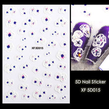 Load image into Gallery viewer, 5D Halloween Nail Art Stickers Spider Web Horror Eyes Face Pumpkin Nail Decals Embossed Designs Sliders Foils Manicure TRSTZ-5D