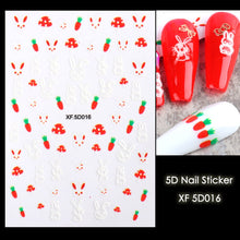 Load image into Gallery viewer, 5D Halloween Nail Art Stickers Spider Web Horror Eyes Face Pumpkin Nail Decals Embossed Designs Sliders Foils Manicure TRSTZ-5D