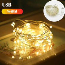 Load image into Gallery viewer, 5M 10M 20M Fairy Light New Year LED Christmas Light Waterproof Copper Wire String Light for Wedding Garland Party Curtain Light