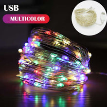 Load image into Gallery viewer, 5M 10M 20M Fairy Light New Year LED Christmas Light Waterproof Copper Wire String Light for Wedding Garland Party Curtain Light