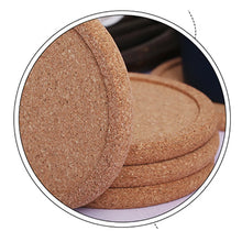 Load image into Gallery viewer, 5PCS Round Cork Coasters Set Coffee Cup Mat Drink Tea Pad Placemats Wine Table table cups holder Mats Decor