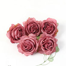 Load image into Gallery viewer, 5PCs Rose Artificial Flowers Silk Fake Flowers For Home Room Decor Party Wedding Valentines Day Decorations DIY Crafts Accessory