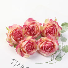 Load image into Gallery viewer, 5PCs Rose Artificial Flowers Silk Fake Flowers For Home Room Decor Party Wedding Valentines Day Decorations DIY Crafts Accessory