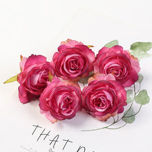 Load image into Gallery viewer, 5PCs Rose Artificial Flowers Silk Fake Flowers For Home Room Decor Party Wedding Valentines Day Decorations DIY Crafts Accessory